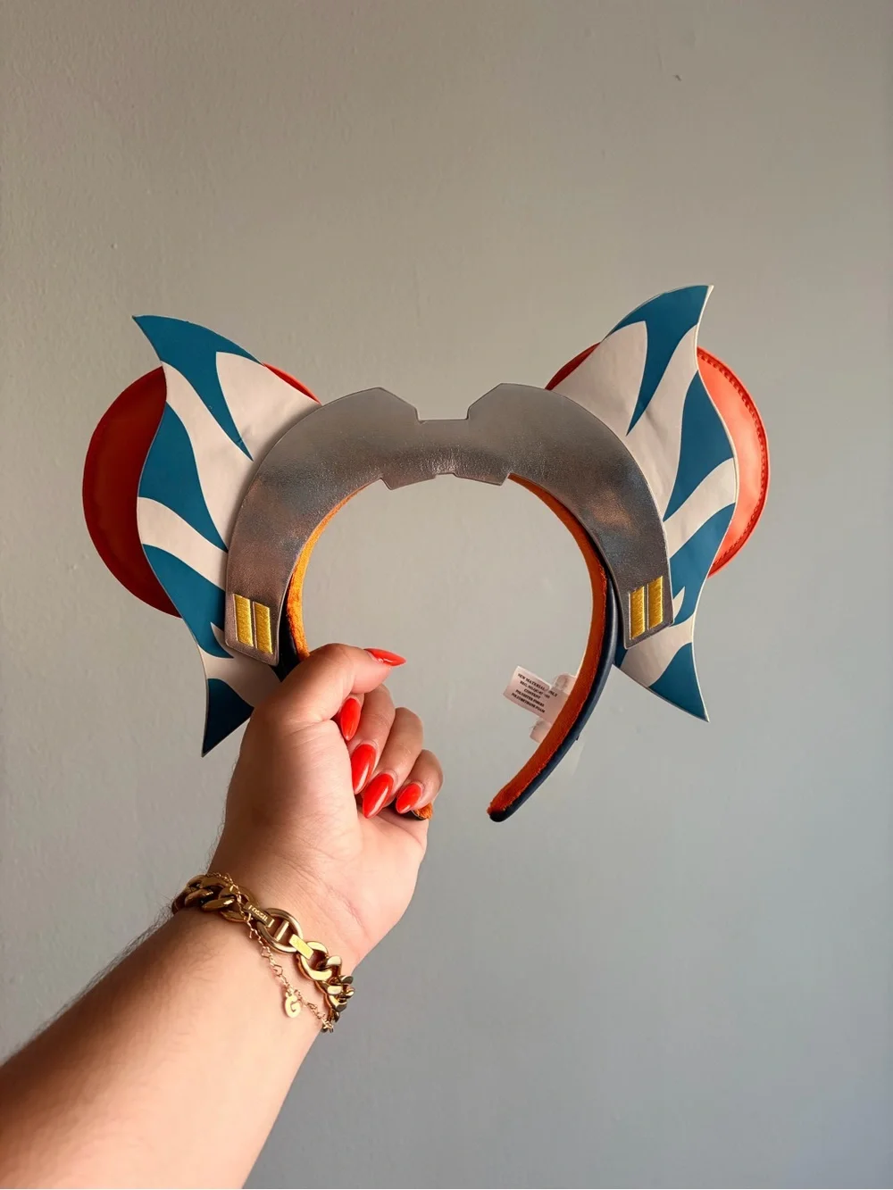 Star Wars Ahsoka Tano Ear Headband in Teal, Orange, White